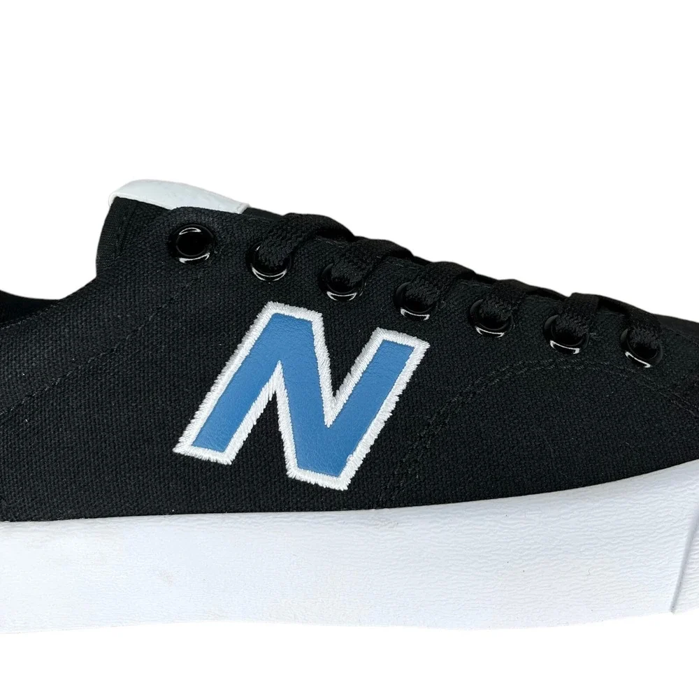 New Balance Youth Boys Girls Skate Sneakers Size 5.5 Black-Sky Blue Canvas Upper